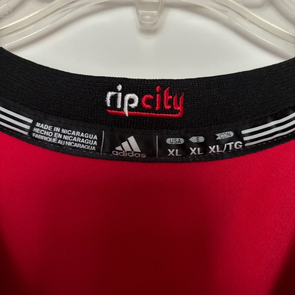 Men’s Adidas NBA Portland Trail Blazers Rip City Swingman Jersey Red Sz XL - Picture 3 of 4